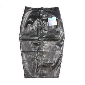 NWT Faux Leather Pencil Skirt